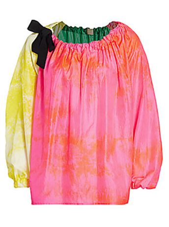 Rachel Comey Women's Jest Tie-Dye Silk Top - Size 6