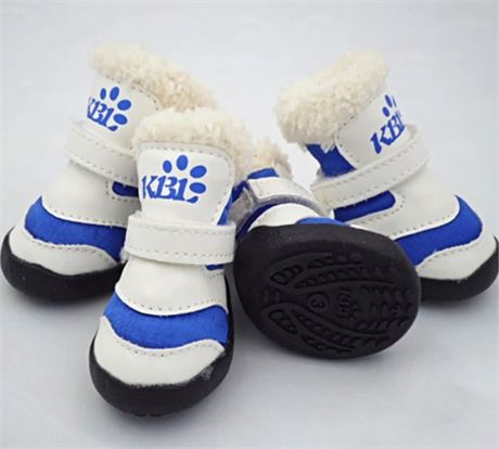 (large) BESUNTEK Dog Boots, Waterproof Non Slip Dog Shoes Rubber Sole Dog