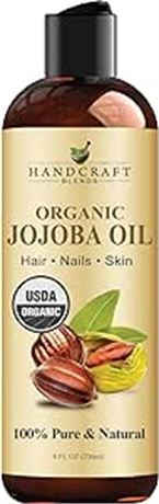 Handcraft Blends USDA Organic Jojoba Oil - 236 ml - 100% Pure & Natural - Premiu