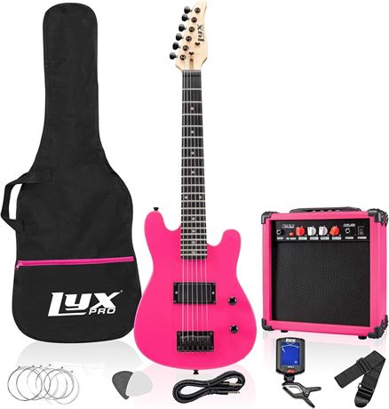 LyxPro 30 Inch Electric Guitar and Starter Kit for Kids with 3/4 Size Beginner’s