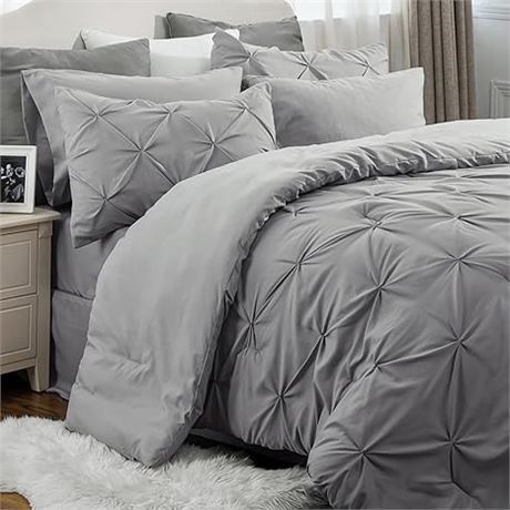 QUEEN SIZE Bedsure Queen Comforter Set - 7 Pieces Comforters Qu...