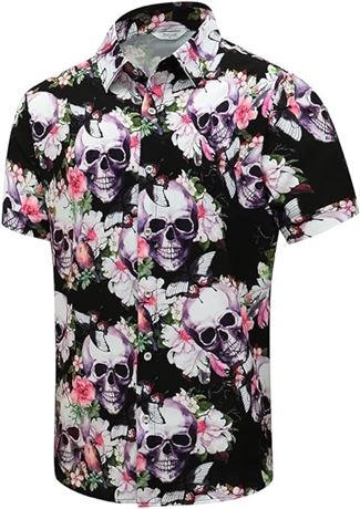 SheLucki Hawaiian Shirt for Men - XL
