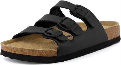 SIZE:6M CUSHIONAIRE Women's Lela Cork footbed Sandal with +Comfort