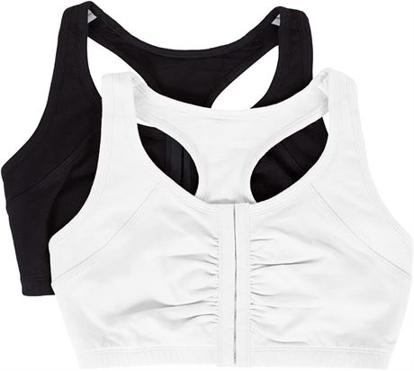 SIZE: 38 Fruit of the Loom Womens Front Close Racerback Sports Bra