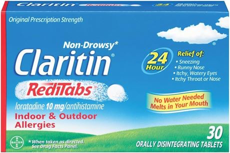Claritin RediTabs 24 Hour Allergy Medicine, Non-Drowsy Prescription Strength All