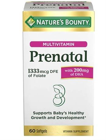 Nature's Bounty, Prenatal Multivitamin, 60 Count
