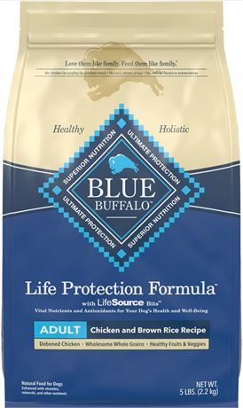 Blue Buffalo Life Protection Formula Natural Adult Dry Dog Food, Chicken and Bro