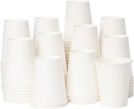 YEEHAW Coffee Cups [8 oz 500 pack], White Disposable Paper Cups, Hot Cups for Co