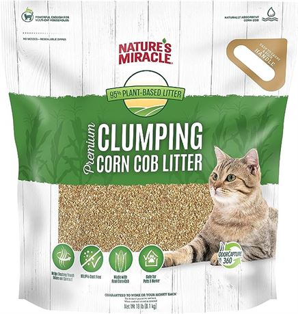 8.1 kg (18lbs) - Nature's Miracle Premium Corn Cob Litter