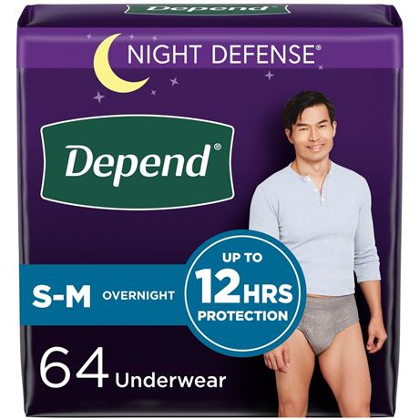Depend Night Defense Adult Incontinence Underwear for Men....