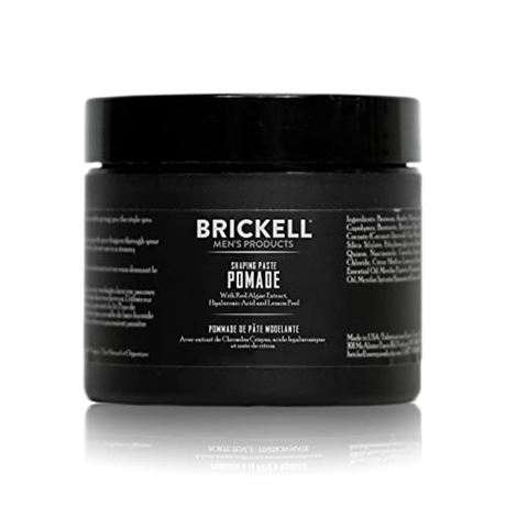 Brickell Men's Products Shaping Paste Pomade for Men, All Natural, Texturizing W