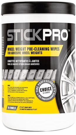 3 PACK (70 towels ea, 9"x12") - Stick Pro Wheel & Rim Cleaning Wipes.
