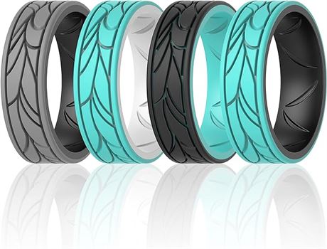 Size: 10, ThunderFit Silicone Bands for Women - Breathable Round Pattern Design