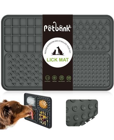 Lick Mat for Dogs & Cats - 12”x 8” Large Dog Lick Mat with Suction Cups, Cat Slo
