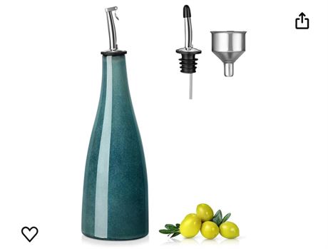 vancasso Ceramic Olive Oil Dispenser Bottle, Stoneware Bottle Dispenser with Spo