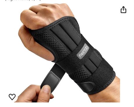 FREETOO Wrist Brace for Carpal Tunnel Relief Night Support , Maximum Support wit