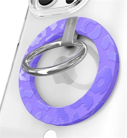 Electric Purple Leopard MagSafe Grip Ring FOR IPHONE 15