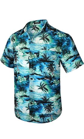 SIZE:3XL, Hawaiian Shirt for Men Short Sleeve Button Down Shirt Men Casual Summe