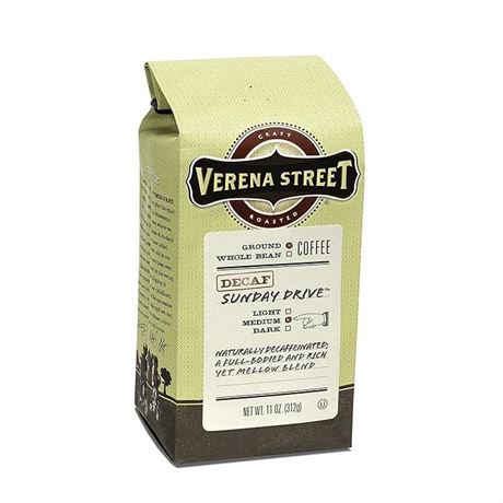 Verena Street 11 Ounce Ground, Swiss Water Process Decaf Coffee, Sunday Drive