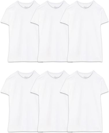 3XB, Fruit of the Loom Mens Eversoft Cotton Stay Tucked Crew T-Shirt, 6 PACK