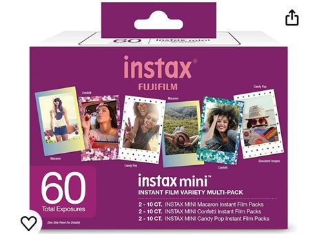 Fujifilm Instax Mini Variety Film Value Pack 60 Count