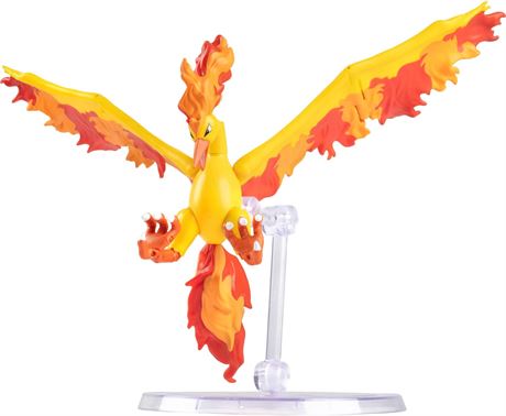 Pokémon 6" Moltres Articulated Battle Figure Toy with Display Stand - Officially