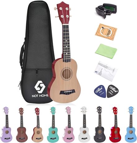 21" - NOT HOME® Soprano Ukulele with a Carrying Bag and a Digital Tuner, Special