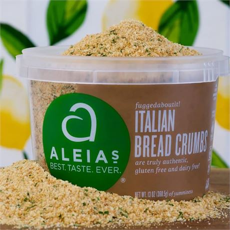 13 oz (368.5g)- Aleia's Gluten Free Italian Bread Crumbs, BB 01/31/2025