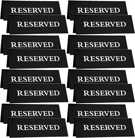 20 Pieces Reserved Table Sign for Wedding Table Acrylic Reservation Signs for Ta