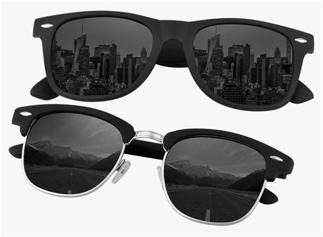 Duduma Polarized Sunglasses Men Semi-Rimless Frame Sun Glasses with UV Blocking