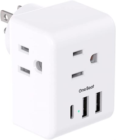 Multi Plug Outlet Extender with USB Outlets, Power Strip Non Surge Protector