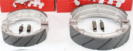 GROOVED FRONT & REAR Brake Shoes with Springs SET for the Honda ATC 125M