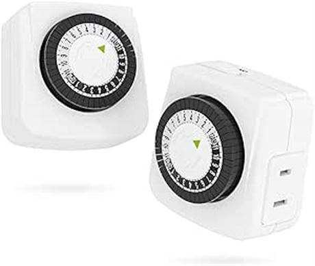 BN-LINK Indoor Timers Plug Mechanical 2 Prong Out....