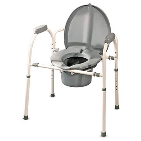 MedPro Comfort Plus Commode Chair with Adjustable Height and Extra Wide Ergonomi