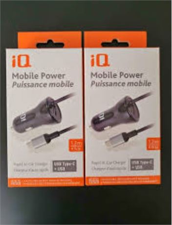Cell phone car charger type C  X2