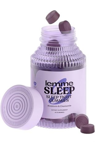 Lemme Sleep Gummies with 5mg Melatonin, Elderberry, Magnesium, L-Theanine