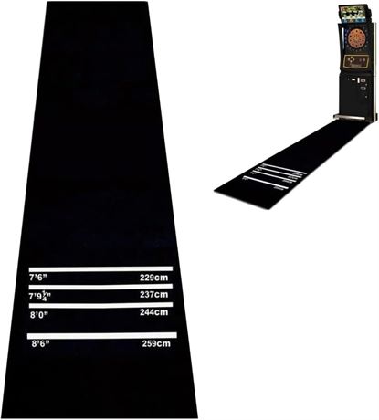 MYOYAY Rubber Dart Mat, 9.8 x 2ft Heavy Duty Dart Carpet with Throw Lines Profes