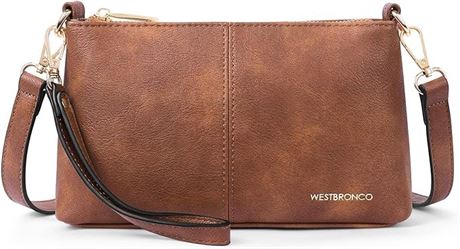 WESTBRONCO Crossbody Bag for Women Vegan Leather Wallet Purses Satchel Shoulder