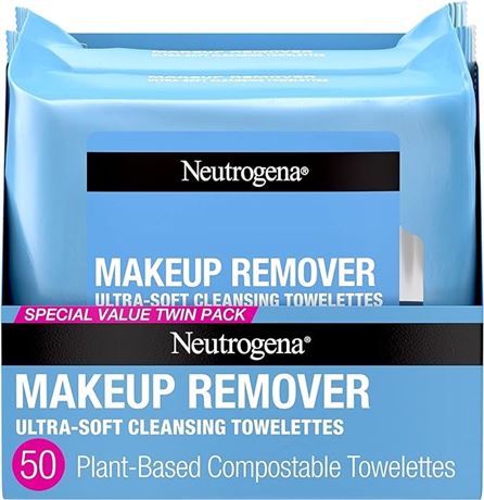 Neutrogena Makeup Removing Wipes Twin Pack, 2 Count