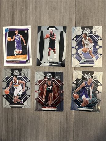 Lot of 6 Assorted NBA ROOKIE Cards