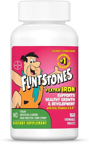 160 Chewable Tablets - Flintstones Vitamins Chewable Kids Multivitamin with + Ex