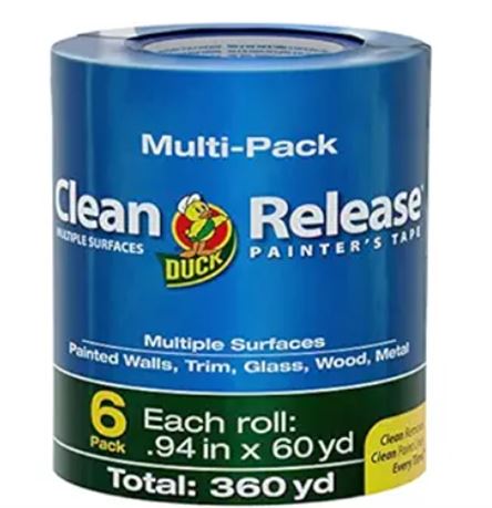 Duck Clean Release 0.94 in. X 60 Yd. Blue Painter S Tape 6 Pack