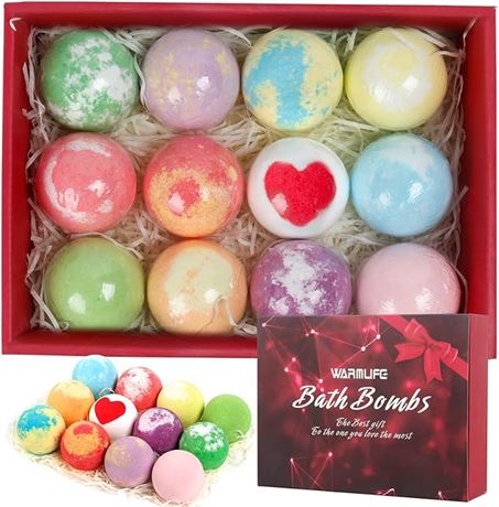 Bath Bombs for Women, 12 Bath Bomb Set Spa Gifts for Women Who Have Everything,