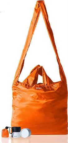 Crossbody Packable Travel Tote Bag - Portable Nylon Shopping Beach Market Bag
