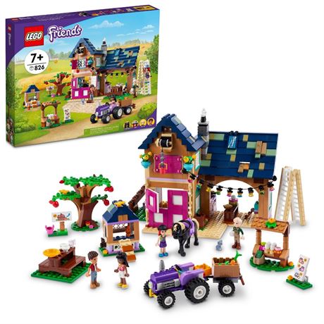 LEGO Friends Organic Farm House Set 41721 with Toy Horse Stable Tractor and Trai