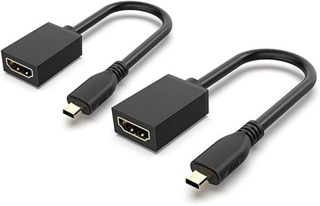 GANA Micro HDMI to HDMI Adapter Cable, Micro HDMI to HDMI Cable (Male to Female)