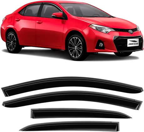 Voron Glass Tape-on Extra Durable Rain Guards for Toyota Corolla 2014-2019