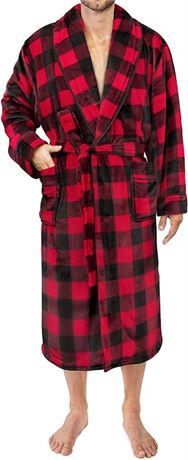 One Size- PAVILIA Mens Soft Robe | Warm Fleece Bathrobe for Men, Long Plush Spa