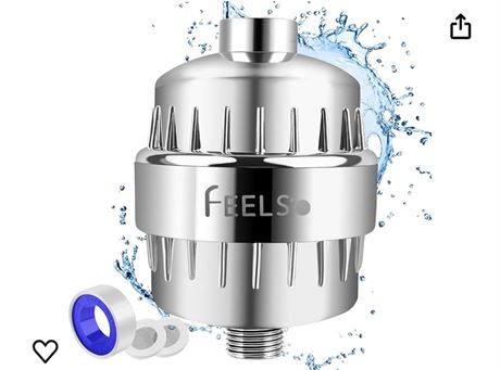 FEELSO 18 Stage Shower Filter, Upgraded High Output Universal Shower Head Water