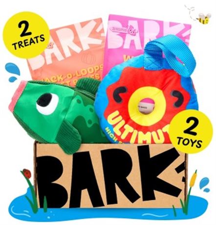 BARK BOX  Mistery box toys & treats